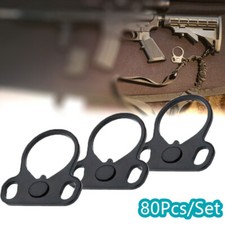 US 80Pcs Tactical Quick Detach Sling Single Point Rifle Strap Belt Rope Bungee