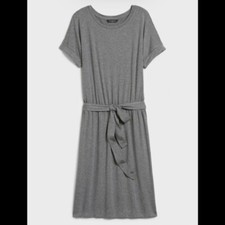 🆕Banana Republic Petite Knit T-Shirt Dress Grey