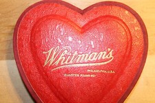 Vintage Early 1950's , Heart Shaped Whitman's Chocolate 1/4 LB. Sampler Box