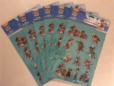 6 Sheets Paw Patrol Kids Raised Stickers 11/ Sheet 66 Total Stickers Party Favor
