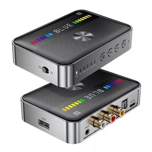 Bluetooth 5.3 NFC Transmitter Empfänger Sender Receiver Stereo Audio AUX Adapter