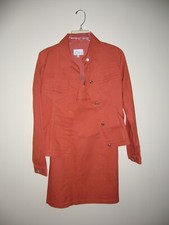 RARE Vintage Karl Kani 2pc Rust Orange Denim Jacket Dress Small SPRING SALE