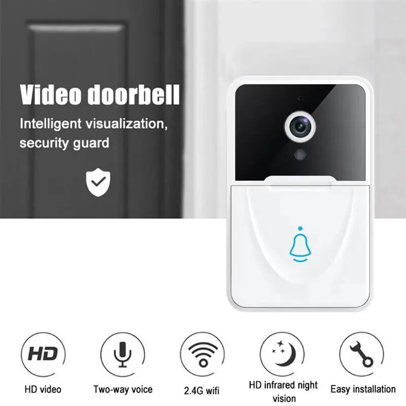 Wireless Security WiFi Smart Doorbell Intercom Video Camera Bell Chime Door Ring-image