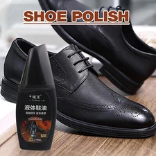 Shoe Polish 75ml Leather Shoe Maintenance Shine Oil With Brush Head