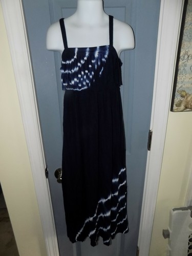 Justice Navy Blue Tie Dye Maxi Dress 