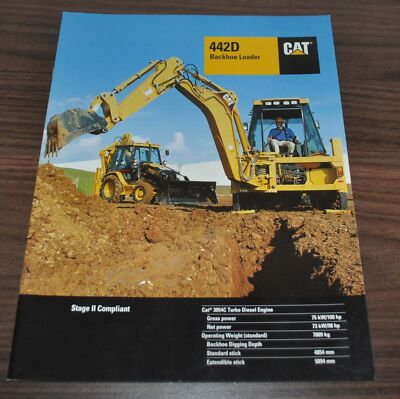 Caterpillar 442D Backhoe Loader Specification Technical Data Brochure Prospekt