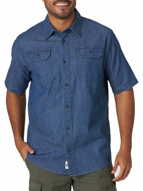 Mens Wrangler Denim Shirt Size Small 