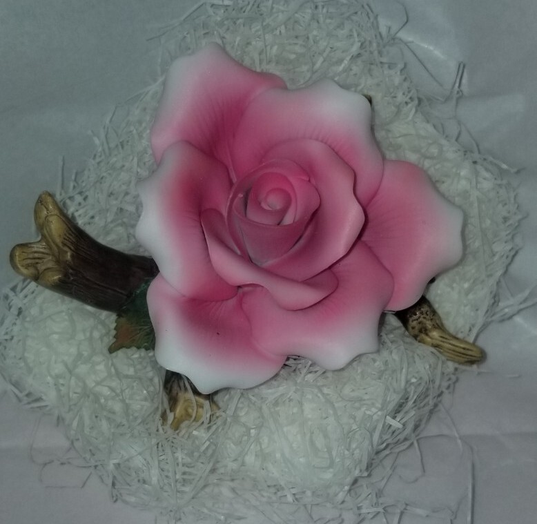 Vintage Italian Porcelain Pink Rose Decor. RS22 | eBay