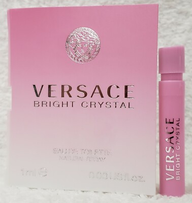 Versace BRIGHT CRYSTAL Eau De Toilette EDT Spray Sample Vial Card .03 oz/1mL New