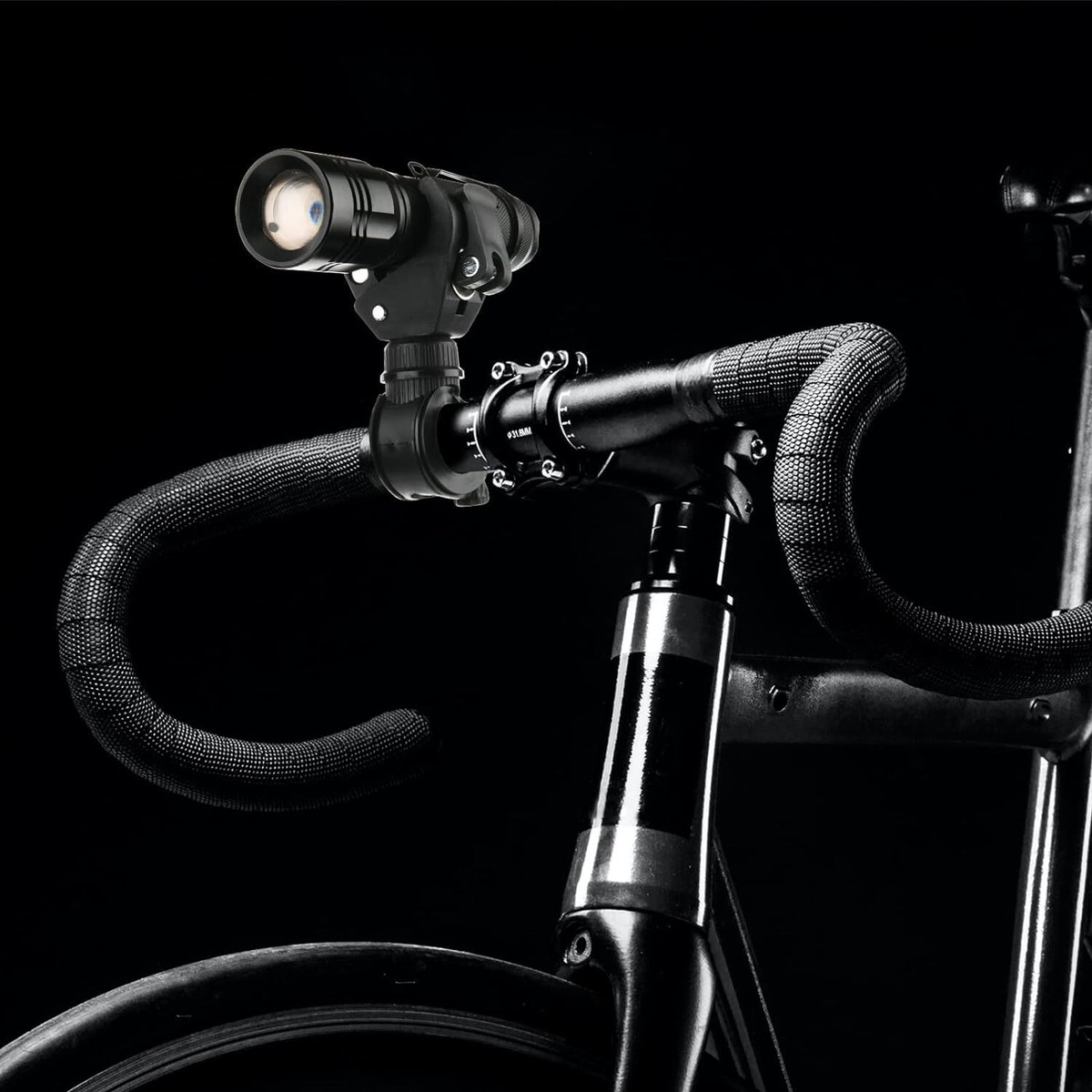 Bike Front Light 2-Pack Bike Flashlight Mounts 360° Rotating