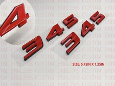 Pair Red Black Emblems fit Dodge 345 5.7L MOPAR Fender Challenger Charger Badges