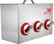 65Lb Metal 6 Port Poultry Feeder Yard Garden Weatherproof Chicken Supply US Made