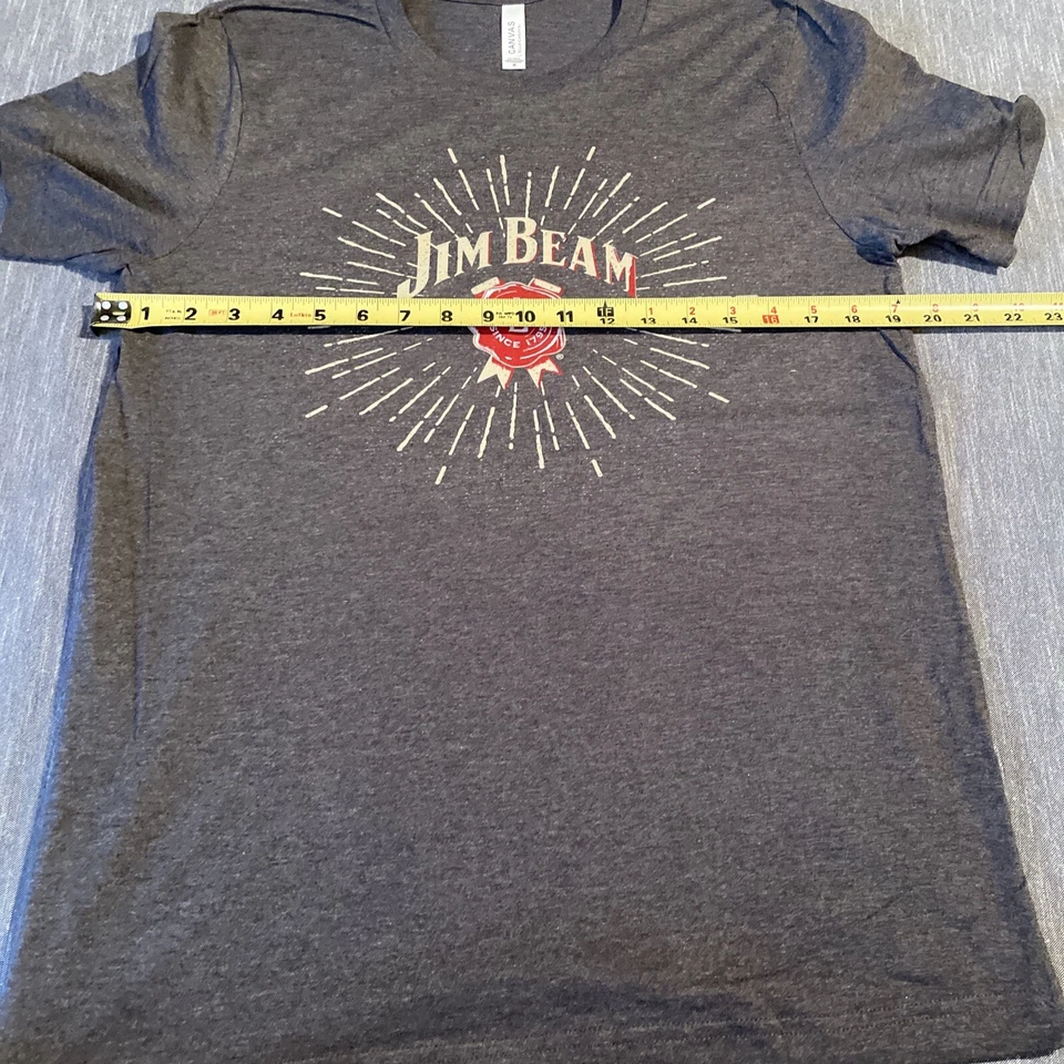 Jim Beam Camiseta Gris Bourbon Whisky Hombre M Foto 4 de 4