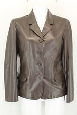 Harold's Women's Leather Jacket Size M Color Brown Two Pockets