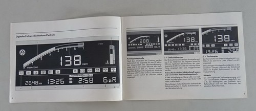 Zusatz-Betriebsanleitung VW Golf 2/ II + Jetta 2 Digifiz LC Pantalla - 2/1986 - Imagen 2 de 2