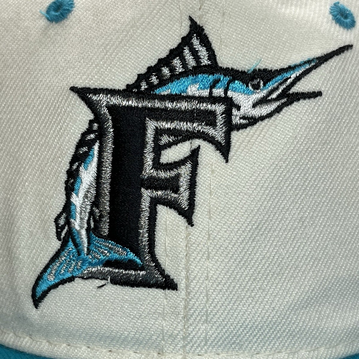 Vintage Florida Marlins Hat Cap Snapback Mens White Dome Sports 