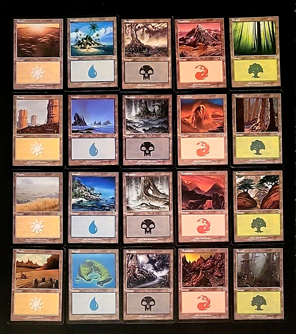GirlGames - MTG LP INVASION COLLECTOR SET - BASIC LAND 1X EACH ART