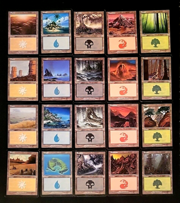 GirlGames - MTG LP INVASION COLLECTOR SET - BASIC LAND 1X EACH ART