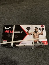 CAP GYM 40 LB Vinyl Dumbbell Set Weight Dumbbells Hand Weights Adjustable 