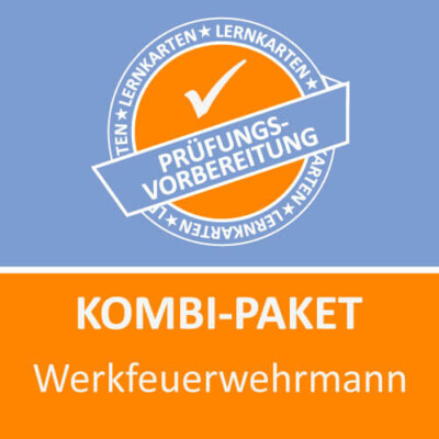 Kombi-Paket Werkfeuerwehrmann - Lernkarten Prüfung Prüfungsvorbereitung 
