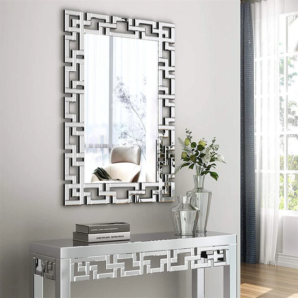 Premium Decor Art Wall Mirror Living Room Bathroom Vanity Mirror Beveled Glass - Image 3 of 4