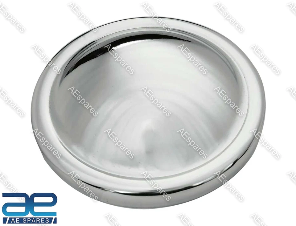 Cubierta de cubo de rueda Morris Austin acero cromado 4 unidades coches antiguos AE Foto 3 de 4