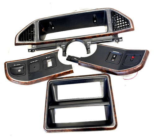 1987-1991 Ford F150 F250 F350 BRONCO INTERIOR WOOD DASH TRIM SET PACKAGE OEM - Picture 3 of 23