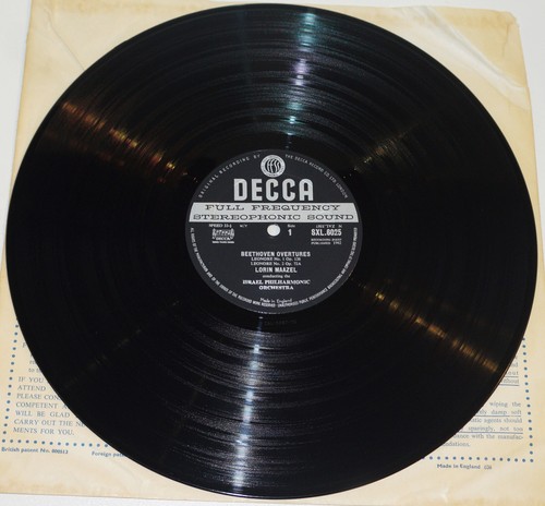 Beethoven Overtures - Maazel / Israel 1962 UK Stereo Ed1 WBg Decca SXL 6025 NM - Picture 8 of 10