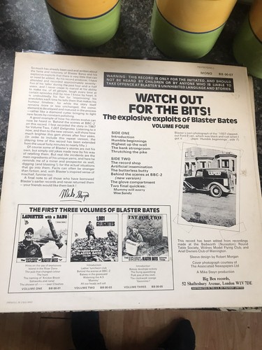 BLASTER BATES Vol 4- Watch Out For The Bits - Mono LP Record Big Ben BB 0007 - Picture 5 of 5