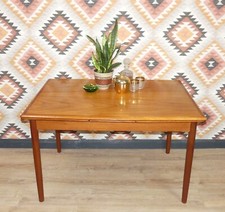 60er Jahre TEAK Eßtisch 80x120/208 ausziehbar Tisch mid century Familientisch