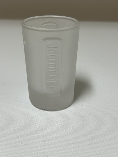 Jagermeister Frosted Shot Glass 3 3/8 Tall 2 Cl 4 Cl ARC Markings EUC Engraved - Picture 8 of 8