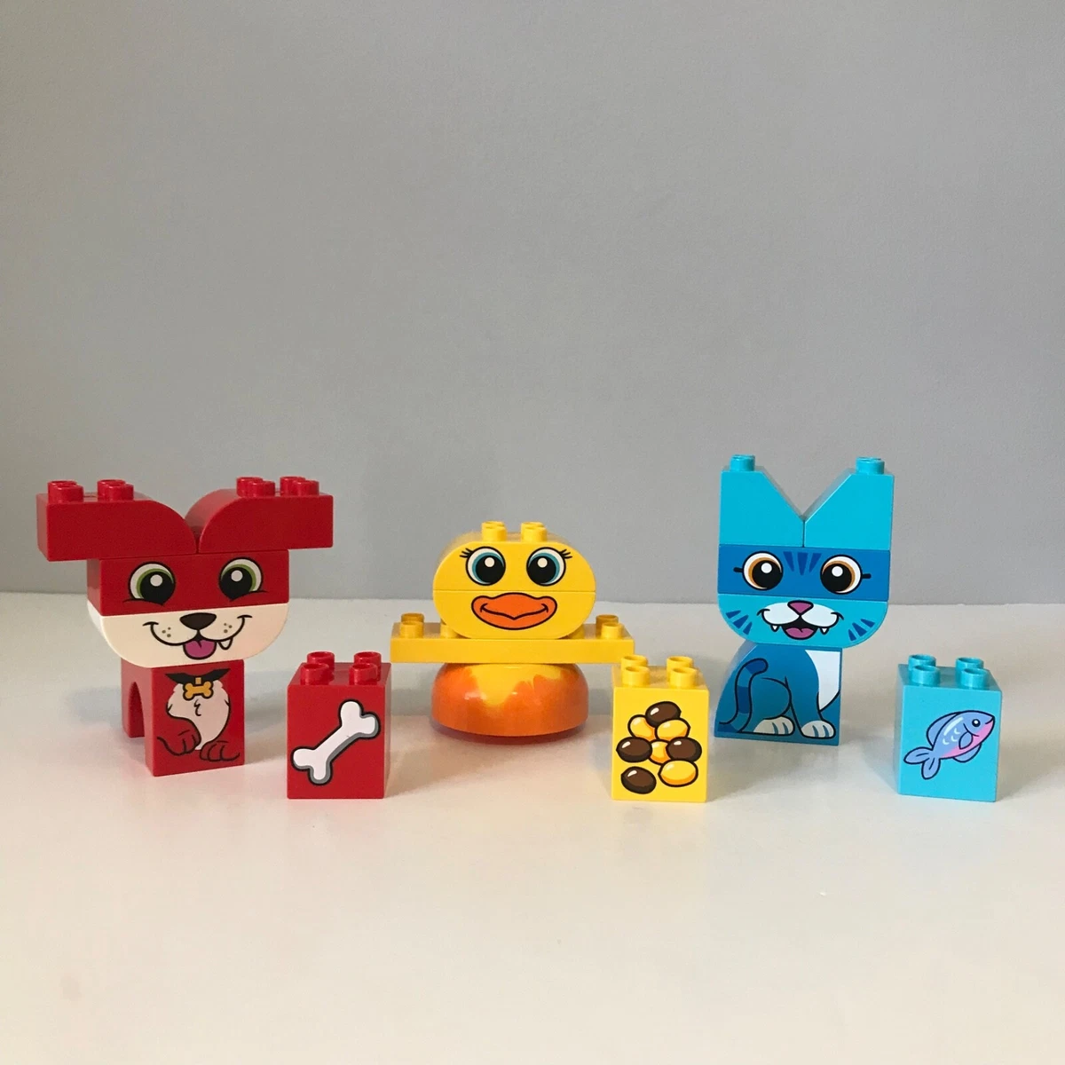 Lego Duplo 10858 My First Puzzle Pets Complete Set Dog Bird Cat Animals