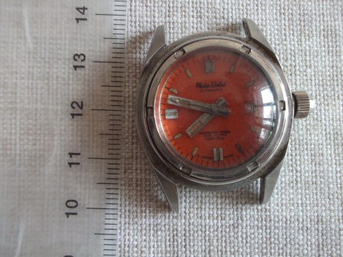 Philip Watch caribbean BOY DIVER 1000 mt 3300 fts ORANGE DIAL Automatic Funziona