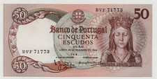 PORTUGAL 50 ESCUDOS 1964 PICK 168 UNC