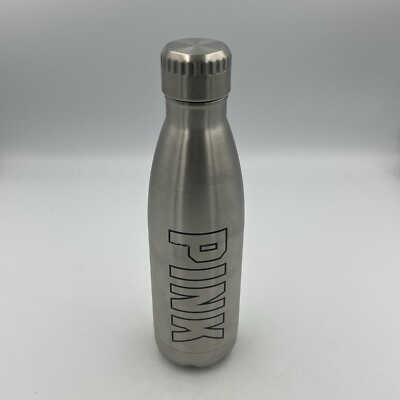 Victoria Secret's PINK Stainless Steel Metal 17oz Water Bottle Good Condition!