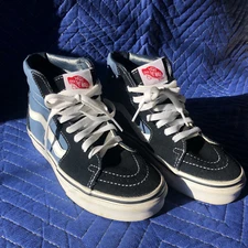 Vans Hi-Top Sneakers, Navy, Women's US 5, men's US 3.5