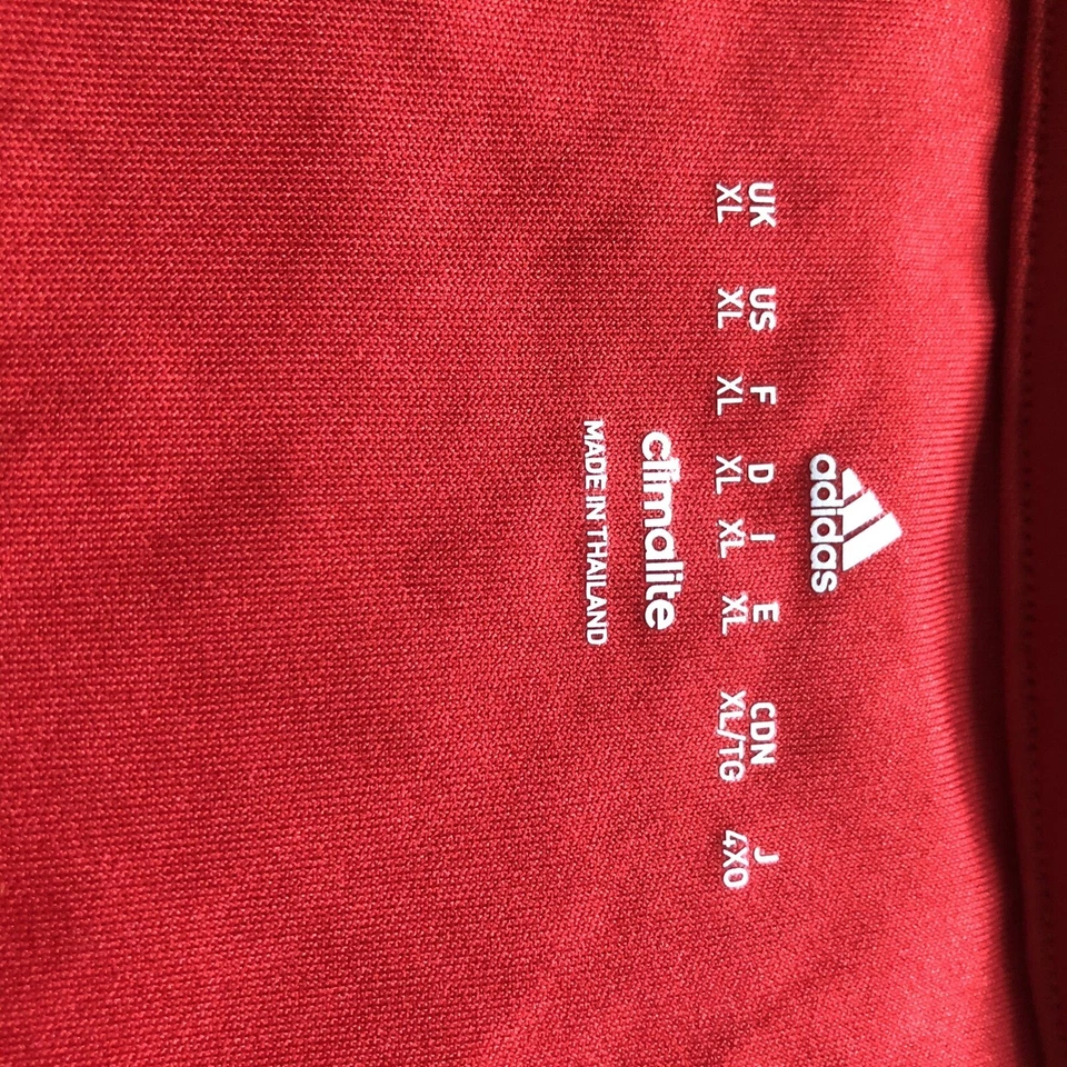 Adidas Climalite Red Striped Workout Tee Shirt Mens Size XL - Image 2 of 4