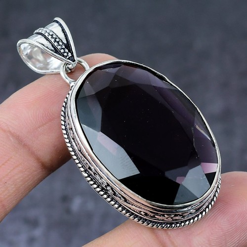 Colgant De Plata De Ley 925 Con Amatista Natural Para Mujer, Colgante De Plata De 2,5 Quilat