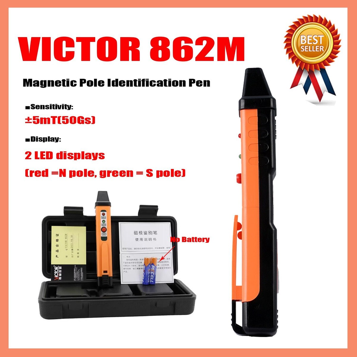 VICTOR 862M Magnetic Pole Identification Pen✦Kd | eBay