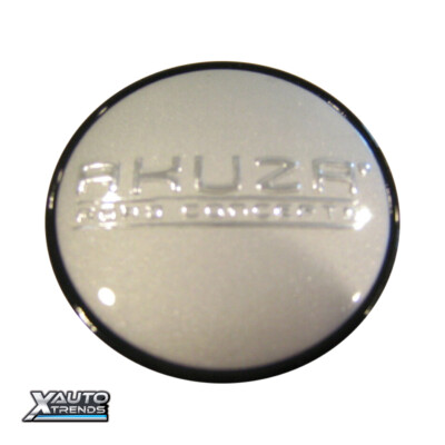 Akuza Black Cap / Silver Decal Center Cap Snap In EMR372-CAP (PCW-3B) (2 1/4'')