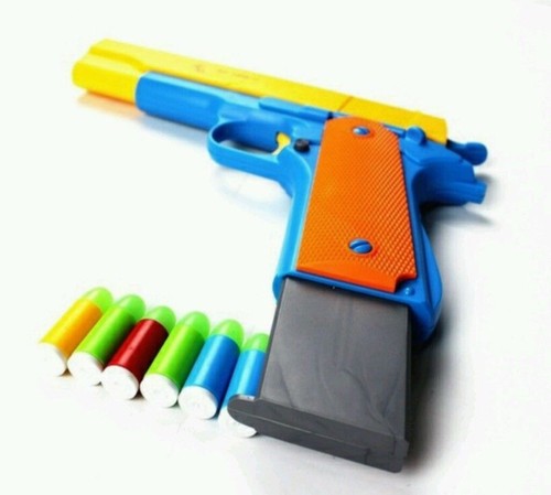 Kids Toy Gun Safe Shooter with Target Kids Safe Toy Gun 1911 Luminous Ammo - Picture 14 of 19