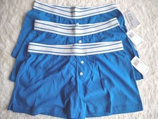 3 Pack Womens Sz M Cotton Boxer Shorts BoyShorts Yoga Fitness Gym NEW Royal Blue