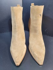 Marc Fisher LTD Oshay Suede Pointed Toe Ankle Booties Camel Tan Women s Size 9.5