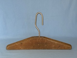 Vintage Mark V Diving Canvas Standard Dress Suit Scuba Wood Hanger