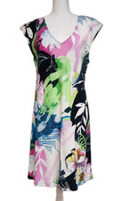 Jams World Las Salinas V-Neck Dress Size Small Floral Bella Print