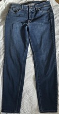 Curve Appeal Jeans Womens 10 Blue High Rise Straight Leg Stretch Denim 8/25