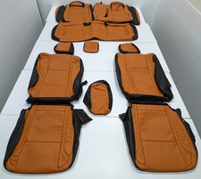 For Dodge Charger Rt Gt Scat 2015-2023 Black Orange Leather Seat Covers B138
