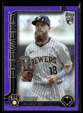 2025 Topps Update MLB #US92 Drew Avans Purple Foil /250