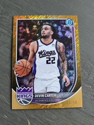 2025-26 Bowman - Chrome Devin Carter #BCV-197 Gold Shimmer Refractor /50