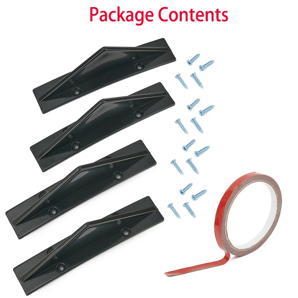 New Rear Bumper Diffuser Lip Splitters Shark-Fin Trim Cap Cover For Chrysler 300 - Image 4 of 4